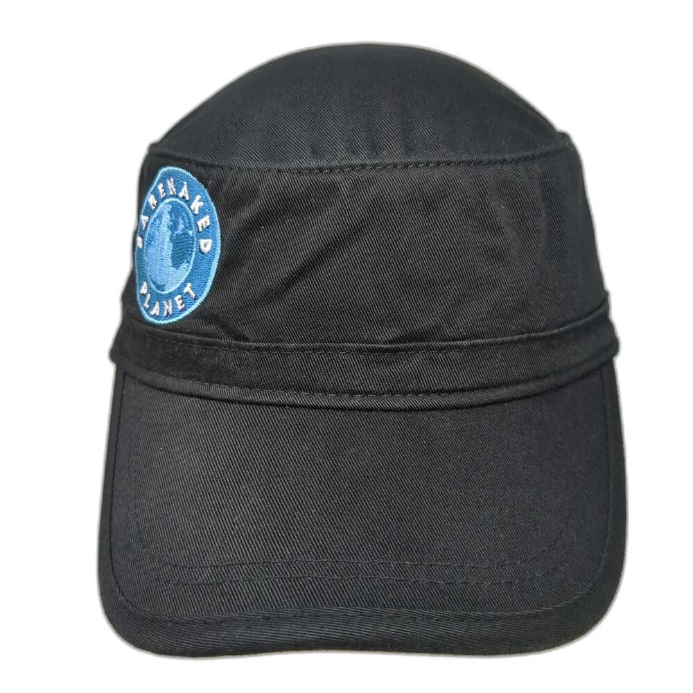 econscious Army Cap Hat Black One Size BareNaked Planet Organic Cotton Slideback